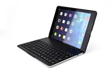 Pre Apple iPad 6 Vzduchu 2 Tablet Luxusné Hliníkové Folio Bluetooth Klávesnicu, Ochranné puzdro Stojan, Kryt S Farebnými Podsvietený Svetlo