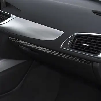Pre Audi A6 S6 C7 A7 S7 4G8 Príslušenstvo Uhlíkových Vlákien Interiér Copilot Dekoratívne Pásy Skladovanie Výbava Nálepky Panel Panel