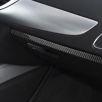 Pre Audi A6 S6 C7 A7 S7 4G8 Príslušenstvo Uhlíkových Vlákien Interiér Copilot Dekoratívne Pásy Skladovanie Výbava Nálepky Panel Panel