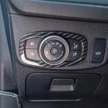 Pre Ford Focus 2019 ABS Matný/Uhlíkových vlákien Auto Svetlomety Nastavenie Prepnúť LHD Kryt Výbava Auta Styling príslušenstvo 1pcs