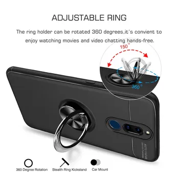 Pre Huawei Mate 10 Lite puzdro Mate 20 Pro 20X Kovový Magnetický Krúžok Držiak Mäkké Silikónové TPU Luxusné Prípade