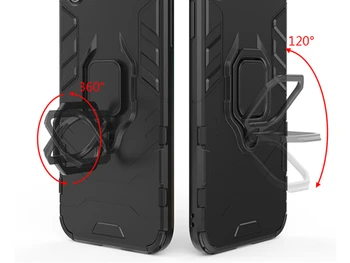 Pre Huawei P9 Lite Mini Prípade TPU Pevného PC Nova Lite 2017 Prípade Krúžok Držiak na Stojan Magnetické Brnenie Prípade Huawei p9 Lite Mini