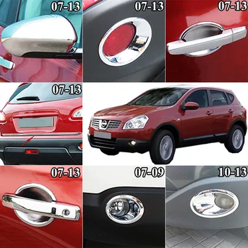 Pre Nissan Qashqai J10 2007 2008 2009 - 2013 Chrome Predné, Zadné Hmlové Svetlo Dvere Miska, Rukoväť, Bočné Zrkadlo Pokrytie Výbava Príslušenstvo