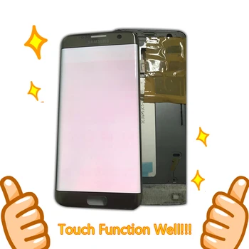 Pre Samsung Galaxy S7 okraji G935F G935fd Burn-v Tieni lcd displej s dotykovým displejom Digitalizátorom. 5.5