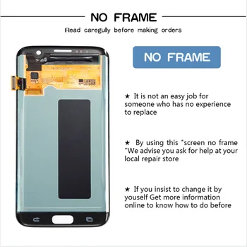 Pre Samsung Galaxy S7 okraji G935F G935fd Burn-v Tieni lcd displej s dotykovým displejom Digitalizátorom. 5.5