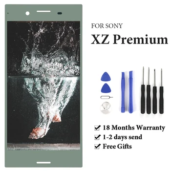 Pre Sony Xperia XZ Premium Displej LCD S dotykovou Obrazovkou S Rámom Montáž Výmena Za Sony Xperia LCD G8142 G8141