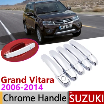 Pre Suzuki Grand Vitara Grand Nomade Escudo 2006~Chrome Dverí Rukoväť Kryt Auto Príslušenstvo Nálepky Výbava Nastaviť 2008 2011 2013