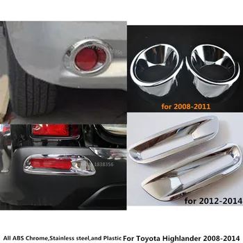 Pre Toyota Highlander 2008 2009 2010 2011 2012 2013 auto zadné ostrohové hmlové svetlo na čítanie rám stick ABS Chrome kryt výbava 2ks