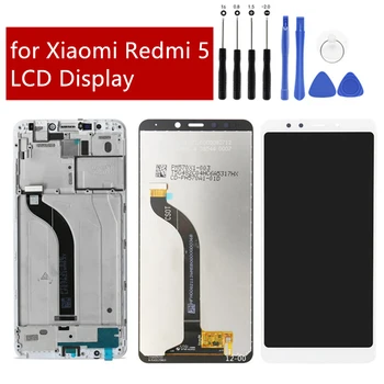 Pre Xiao Redmi 5 LCD Displej Dotykový Displej Sklenený Panel Rám Digitalizátorom. Montáž pre Xiao Redmi5 Opravy Náhradných Dielov