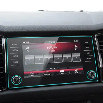 Pre Škoda Kodiaq Karoq 2017 2018 2019 8 Palcový Tvrdeného Skla Screen Protector Auta GPS Navigácie Ochranný Film