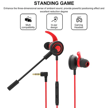 Prenosné airphone Mobilné Hry, webové vysielanie Notebook Dynamické In-Ear G5 Stereo Headset Hudobné Slúchadlá