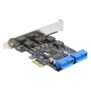 Prenosný Externý Rozširujúca Karta Adaptéra USB 3.0, PCI Express Rozširujúca Karta pre Ploche Pred PCI-E na 19/20 Kolíkový Adaptér