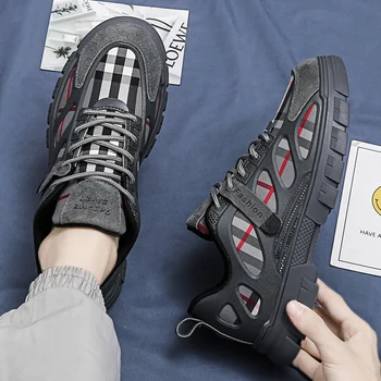 Priedušný oka bežecká obuv ľahký mužov nové športové topánky veľkosť pohodlné členkové topánky móda ploché turistická obuv