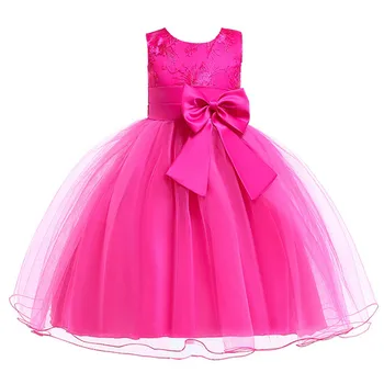 Princezná Luk Kvetina Dievča Šaty Letné Tutu Svadby, Narodeniny, Party Šaty Pre Dievčatá, detské Kostýmy 2020 Rok Deti Oblečenie