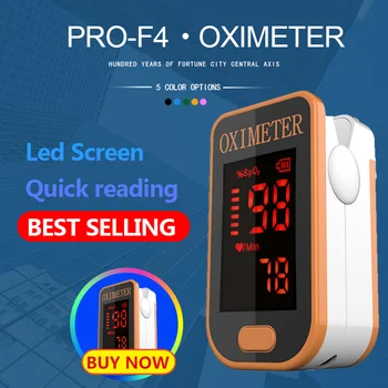 PRO-F4 Prst Pulzný Oximeter,Srdce Biť Na 1 Min Sýtosť Sledovať Pulz Srdca Hodnotiť Kyslíka v Krvi, SPO2 Schválenie CE-žltá