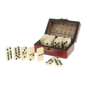 Profesionálne Dvojité Šesť 28 ks Domino Set s Drevenými Úložný Box Tradičné Klasické Rekreačné Strany Rodiny Dosková Hra