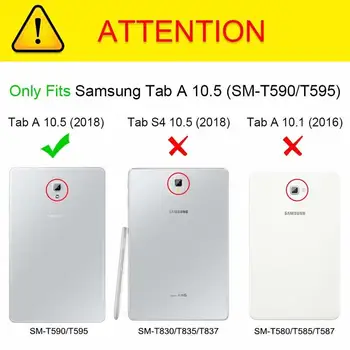 Prípad tabletu Samsung Kartu A A2 10.5 SM-T590 SM-T595 Prípade 360 ochranný Kryt Pre Samsung Tab 10,5 T590 T595 Shockproof Prípade