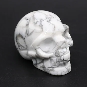 Prírodné Crystal Skull Drahokamy Ghost Hlavu Ozdoby Vyrezávané Crystal Skull Liečivý Kameň Domova Alebo Halloween Party Bar Dekorácie