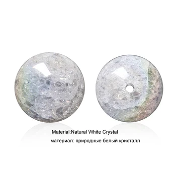 Prírodné Kamene Biele Korálky 4-12mm Crystal Korálky Pre Šperky, Takže Kolo Dištančné Korálky Charms DIY Príslušenstvo Pre Náramky
