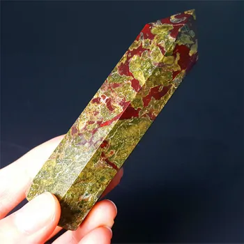 Prírodné Leštenie Dragon Krvi Kameň Jaspis Crystal Prútik Bod