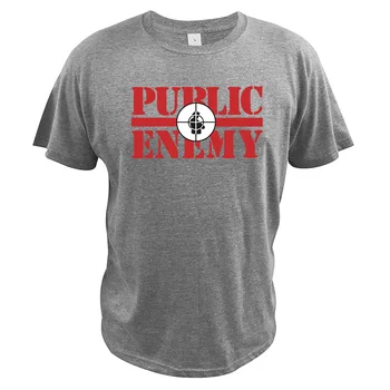 Public Enemy T Shirt Hip Hop Skupina EÚ Veľkosť Bavlna Topy Oblečenie Klasická Kapela Prihlásiť Tees Bežné Krátky Rukáv Voľné Homme