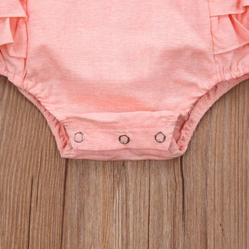 Pudcoco Novorodenca Dievča Oblečenie Solid Farba Závesu Romper Ružová Prehrabať Tutu Romper Jumpsuit Jeden Kus Oblečenia Sunsuit Lete Nastaviť
