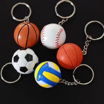 Pánske Basketbal prívesok na Loptu Módne Baseball Futbal Keychain Futbal, Volejbal krúžok Telefón Taška Auto Prívesok Zábava Keychain