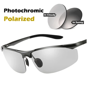 Pánske Photochromic Polarizované slnečné Okuliare Značky Designer pre Vodičov Muž Outdoorové Športy, Cyklistické Jazdy Rybárske Okuliare UV400
