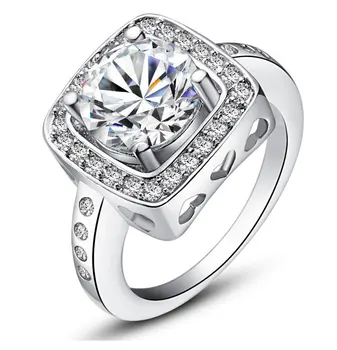 Pôvodné fialová biela 925 čisté Rýdze Striebro prstene pre ženy, Luxusné šperky, zásnubné r657