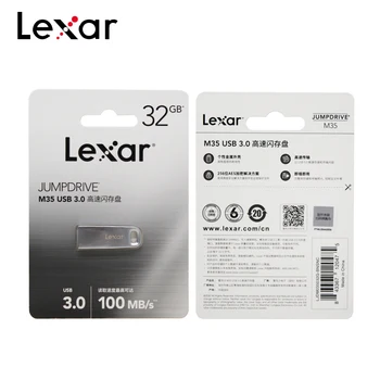 Pôvodné Lexar M35 USB Flash Disk 32GB 64GB Pero Jednotky kl ' úč USB 3.0 256-bit AES 100MB/s Flash Pamäť флешка usb kľúč