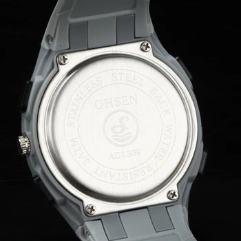 Pôvodné OHSEN Digitálne quartz Deti Chlapci Športové Hodinky 30 M Vodotesný Čierna gumička Fashion LED Plávanie Náramkové hodinky Darček