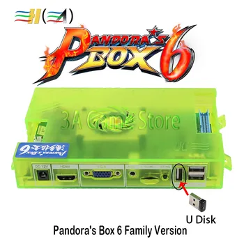 Pôvodné Pandora Box 6 Rodinných Verzia základnej Dosky 1300 1 môže pridať 3000 hry podporu FBA MAME PS1 hry pandorina skrinka 6 palube