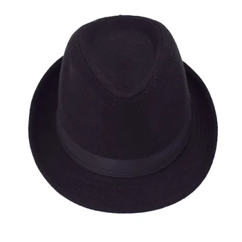 Pôvodné Unisex Štruktúrovaný Vlna Fedora Klobúk Fedora čiapky pre mužov Jazz fedora plstený klobúk na hlavu Anglicko Štýl Vianočný Darček plstený klobúk