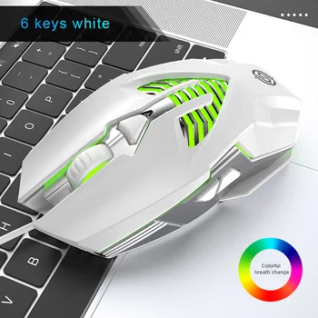 Q1 Káblové Herné Myšou S 6 Tlačidlo Makro Definícia Kovové Myš Pre Notebook Pc Desktop, Notebook Mouse Periférnych Zariadení
