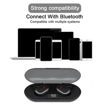 Q2 TWS Bluetooth 5.0 Bezdrôtová Dotyková Redukcia Šumu Slúchadlá pre Telefónne Slúchadlá