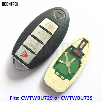 QCONTROL Smart Remote Auto Kľúč pre Nissan Tiida Qashqai Teana Xtrail Kocka krčma pri ceste Xterra 315MHz CWTWBU729 alebo CWTWBU735