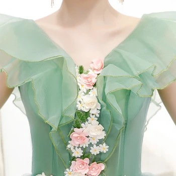 Quinceanera Šaty 2021 Nové Elegantné tvaru Strany Prom plesové Šaty, Sladké Kvetinové Vintage Quinceanera Šaty Plus Veľkosť