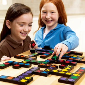 Qwirkle Mix zápas skóre a vyhrať! Detské Vzdelávacie hračky Šach Stolné hry, Montáž drevených hračiek Qwirkle Dospelých spravodajské hry