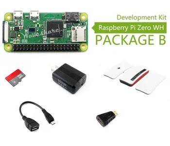 Raspberry Pi Nula WH Package B, s Úradný Prípade Micro SD Kariet, Napájací Adaptér, Úradný Prípade, a Základné Komponenty