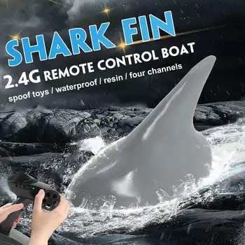 RC Loď 2.4 G Diaľkové Ovládanie Elektrické Shark Fin Loď Hračky 15 km/h, Rýchlosť Simulácie Shark Vtip Hračka Darček pre Deti Deti