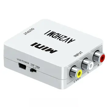 RCA-HDMI 1080P Mini RCA Kompozitný CVBS, AV HDMI Video Audio Converter AV2HDMI