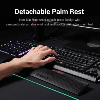 Redragon K588 RGB LED Podsvietený Mechanical Gaming Keyboard Blue Kompaktný Prepínač TKL Dizajn s Vymeniteľné Zápästie Zvyšok