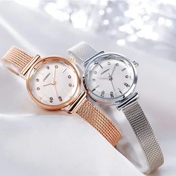 Relogio Feminino SINOBI Módne dámske Náramkové Hodinky Watchband Pre Dámy Diamond Ženeve Quartz Hodiny Top Luxusné Značky Saati