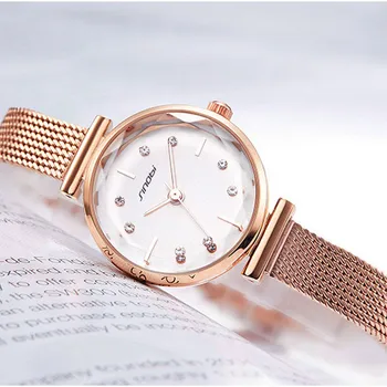 Relogio Feminino SINOBI Módne dámske Náramkové Hodinky Watchband Pre Dámy Diamond Ženeve Quartz Hodiny Top Luxusné Značky Saati