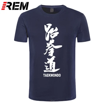 REM Čína Štýl Nové Módne Taekwondo, T Košele Mužov Lete Čínsky Znak Tlače Bavlna T-shirt Ulice, Hip Hop Tričká
