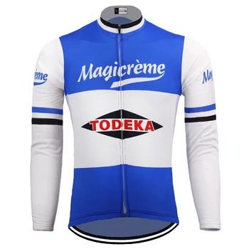 Retro Belgicko team cyklistický Dres s dlhým rukávom zimná fleece & č fleece klasické go pro cyklistické oblečenie maillot ciclismo mtb