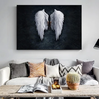 Retro Plagáty Vytlačí Anjel Krídla Čierne A Biele Steny Umelecké Plátno Obrazy Krídla Pop Art Stenu Obrázok Pre Obývacia Izba Cuadros