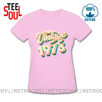 Retrochy 70. rokoch Značku Oblečenia Camiseta Ročník 1973, T košele ženy Narodené v roku 1973 T-shirt Vyrobené v roku 1973 Rok Narodenia Tee tričko Slim Fit