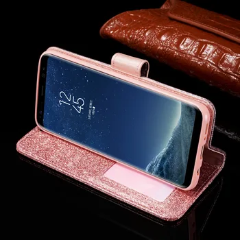Reťaz Diamond Book obal Pre Samsung Galaxy S20 Ultra S10 Plus S9 S8 S10E S7 Okraji Flip Kože, Lesk Bling Kryt Telefónu Prípade