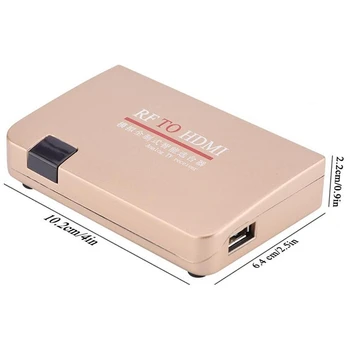 RF-HDMI Prevodník Adaptér Analógový Prijímač, Analógový TV Box Digitálny Rámček Diaľkové Ovládanie EÚ Plug